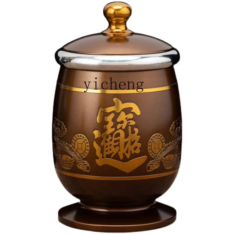 

Household Buddha Front Water Cup Pure Copper Tea Cup Guanyin Water Filter Jug Ornaments