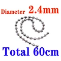 2.4mm silver 4pcs