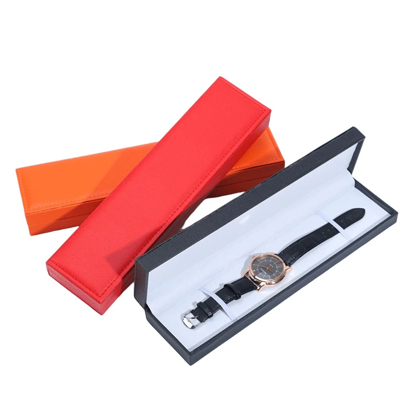 

Litchi Grain Long Watch Box Pu Leather Watch Packaging Display Box Jewelry Hand Jewelry Storage Box Bracelet Necklace Box