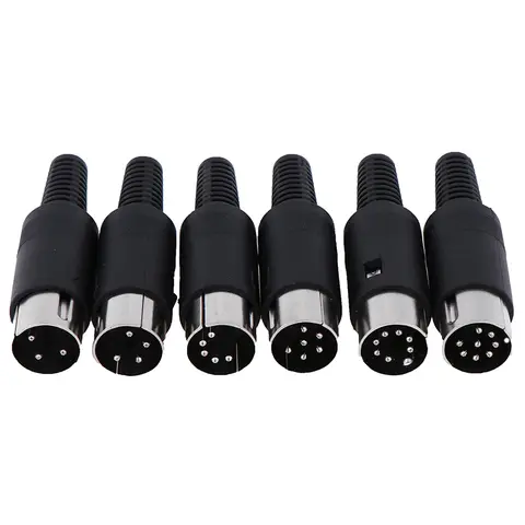 Mini DIN Plug Socket Connector 3/4/5/6/7/8 PIN Chassis Cable Mount Male Female