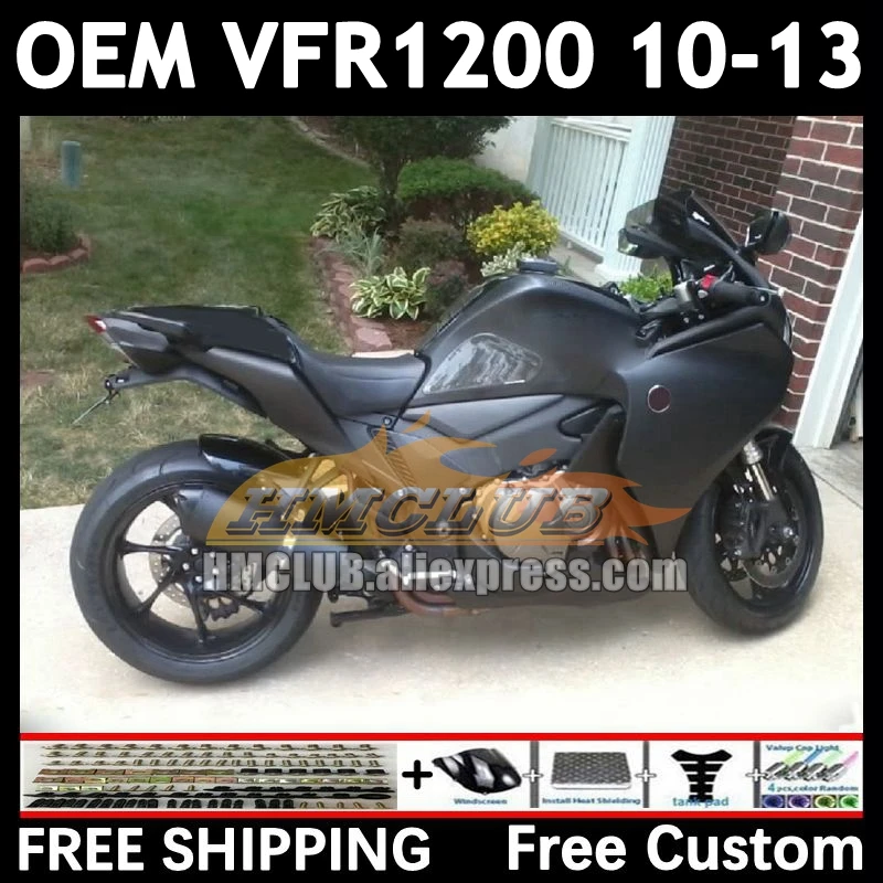 Injection For HONDA VFR1200 VFR 1200 RR CC 87No.23 VFR-1200 10 11 12 matte black 13 VFR1200RR 2010 2011 2012 2013 OEM Fairings