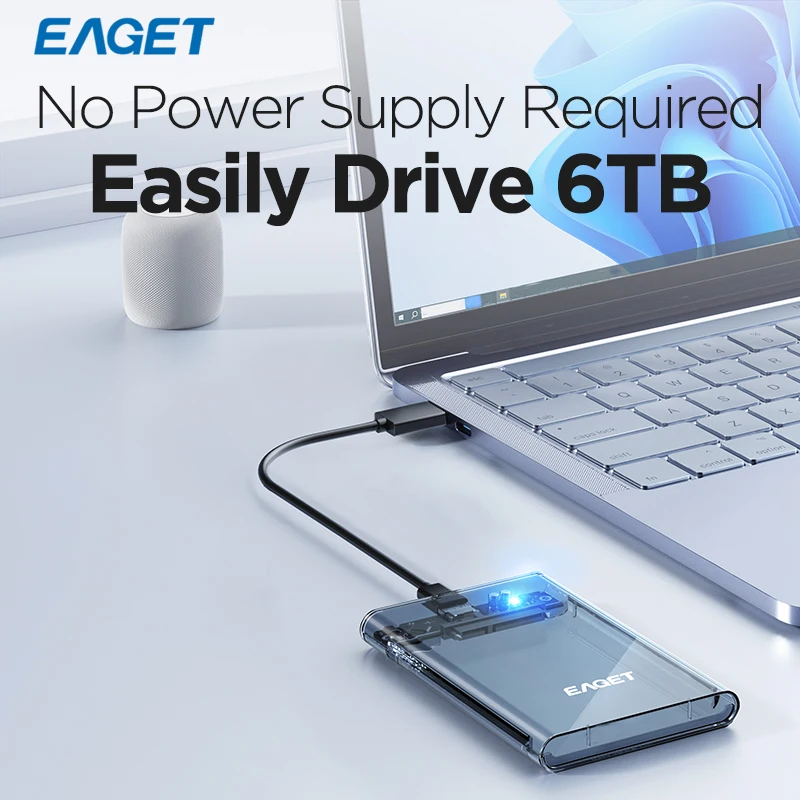 Eaget-SATA to USB 2.5 3.0ハードドライブエンクロージャー,3.1インチ