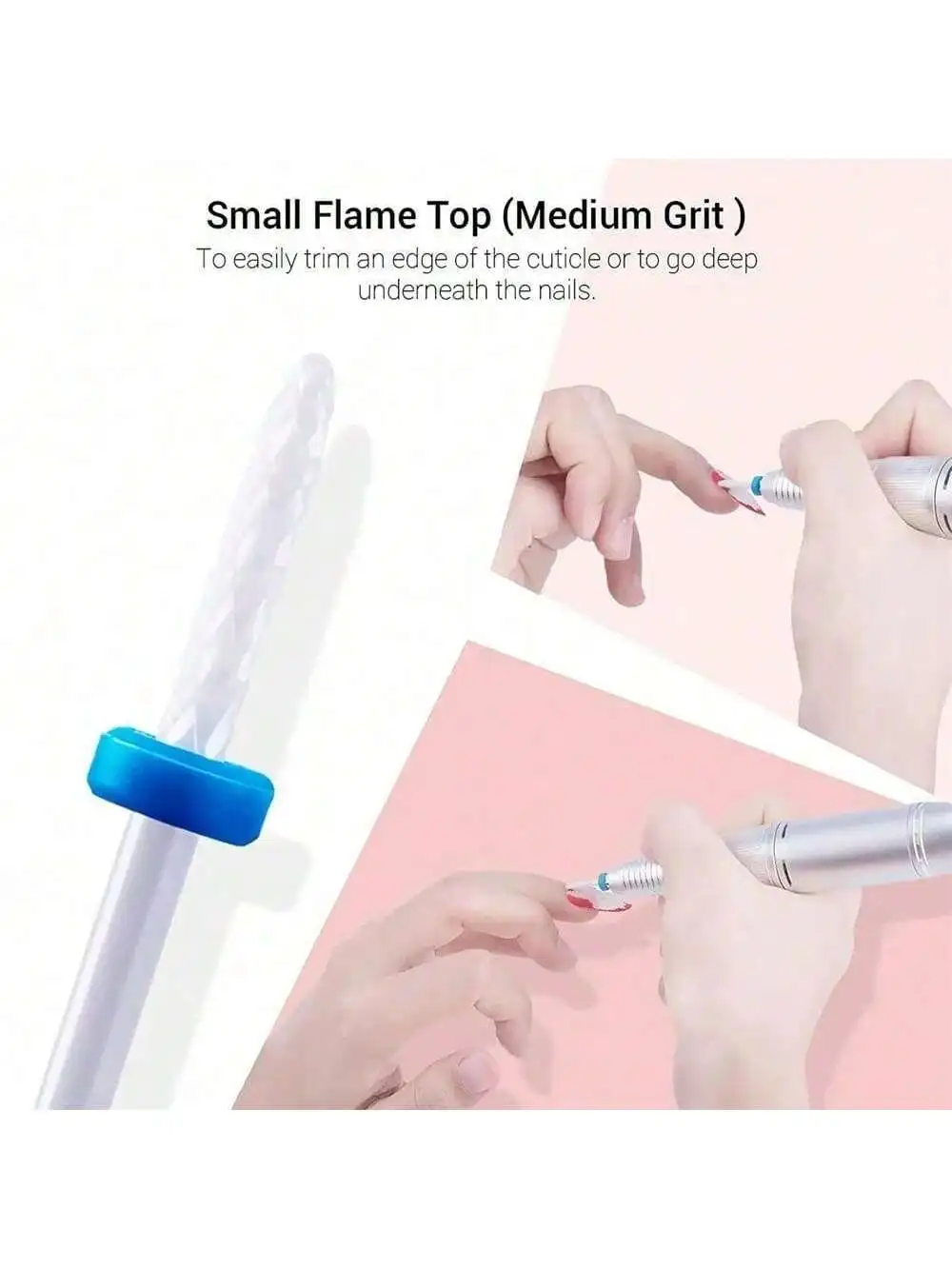 10 قطعة قاطعة المطحنة السيراميك مسمار لقمة ثقب الملفات الكهربائية مانيكير عدة إهاب إزالة لدغ هلام البولندية أدوات اكسسوارات #4