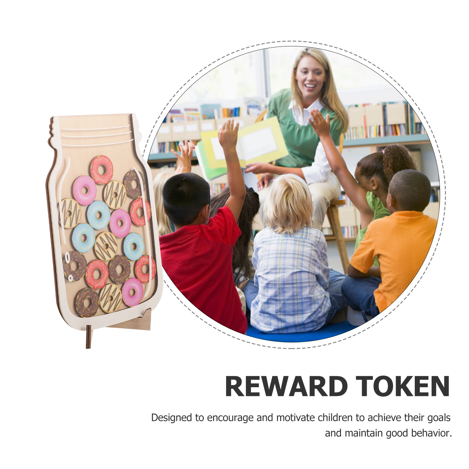 

Reward Jar Classroom Reward Jar Classroom Accessories Wood Tokens Toy Gifts Stickers Jars Children Supplies Learning