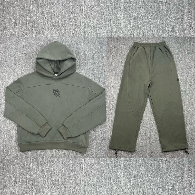 

Унисекс Mertra, двойная кепка, повседневная толстовка с невидимой молнией, спортивные штаны с двойным карманом, уличная мода, комплект спортивной одежды с логотипом