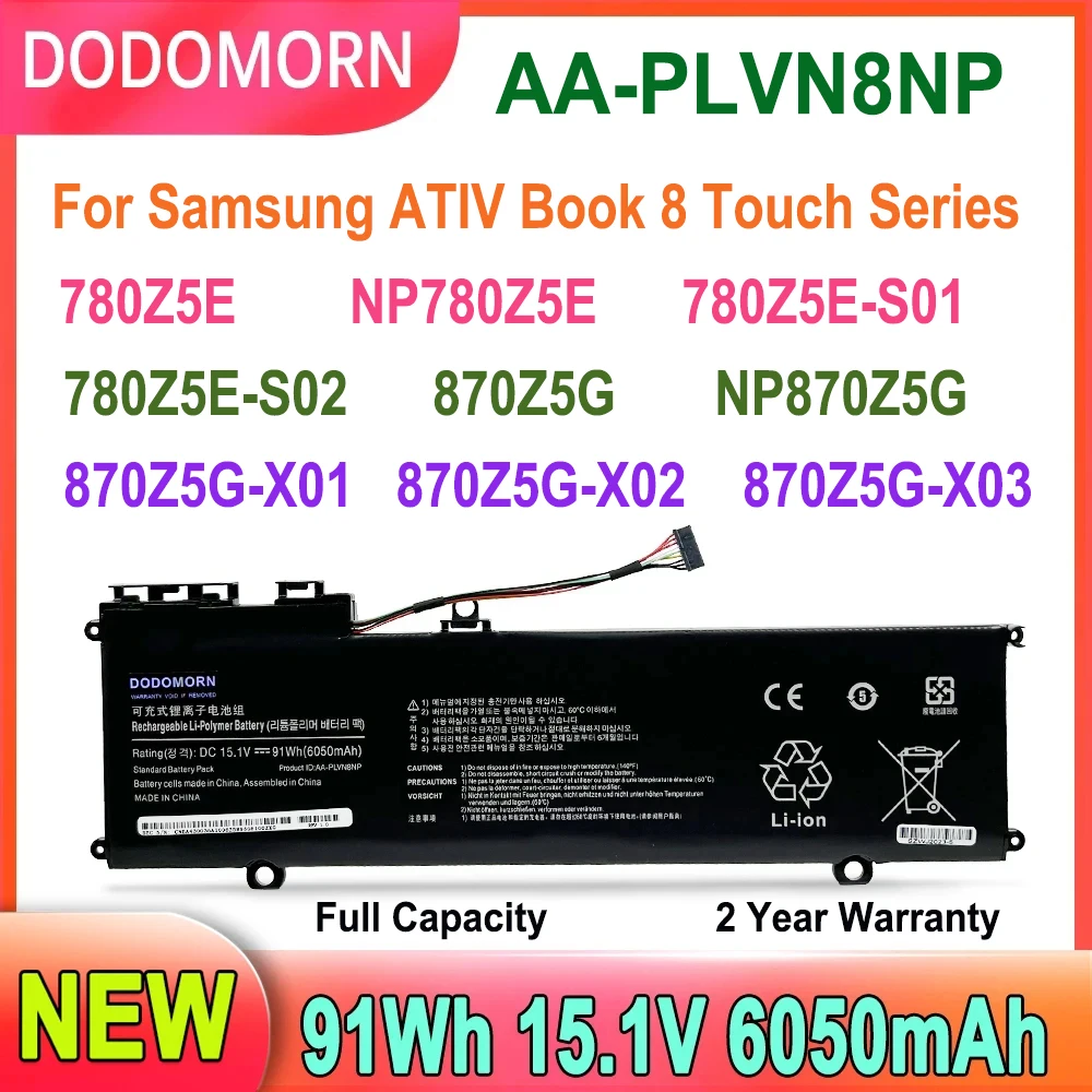 Imagem -01 - Dodomorn Aa-plvn8np Bateria do Portátil para Samsung Ativ Livro Touch Series 780z5e Np780z5e 870z5g Np870z5g 870z5e Np870z5e 880z5e dodomorn aa plvn8np bateria do portatil para samsung ativ livro touch series 780z5e np780z5e 870z5g np870z5g 870z5e np870z5e 880z5e 01