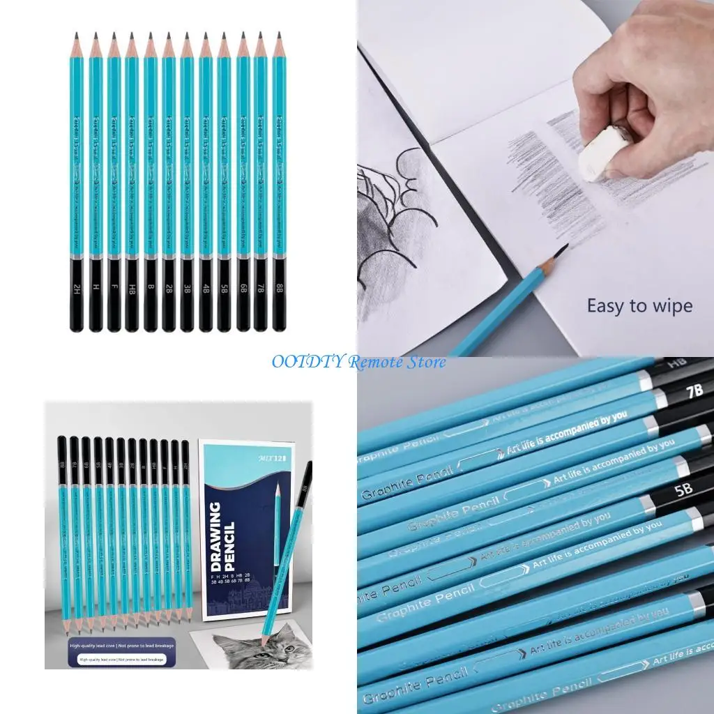 

12PCS Professional Sketch Pencils For Artists Beginner Student Drawing Pencils For Sketching Drawing And Shading