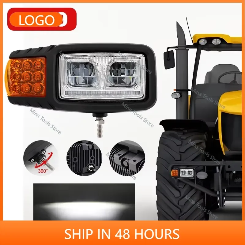 Wheel Loader ECE R149 LED Driving Light High Low Beam LED Headlight Tractor Lights Excavator for JCB Manitou