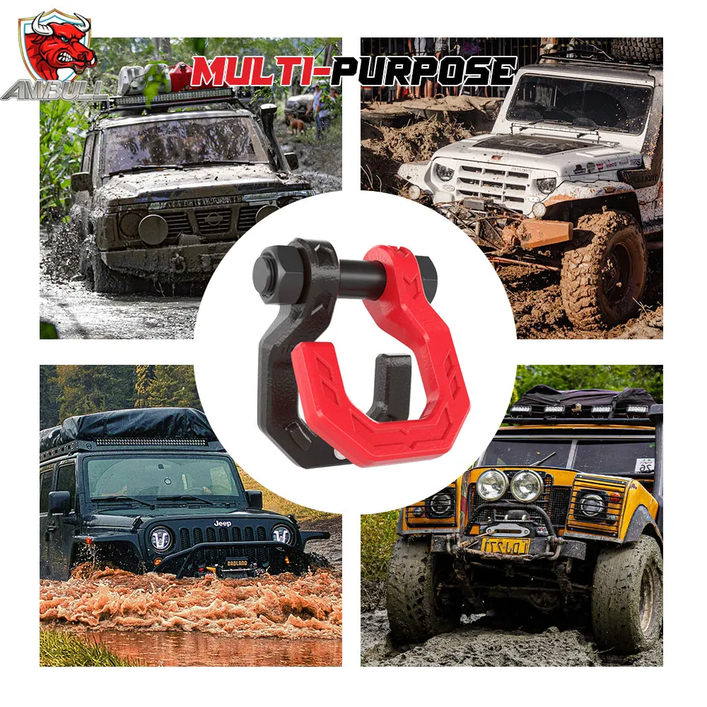 Ambull سعر المصنع حار بيع 4x4 الانتعاش المجلفن الصلب على الطرق الوعرة الإنقاذ الانتعاش 3/4 بوصة مكافحة سرقة سحب سبليت تكبل