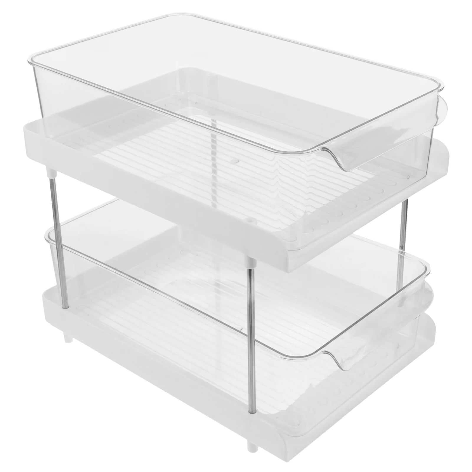 

2-Tier Double-Layer Storage Shelf Sturdy Bathroom Countertop Organizer For Toiletries Makeup Cosmetics Kitchen Bedroom