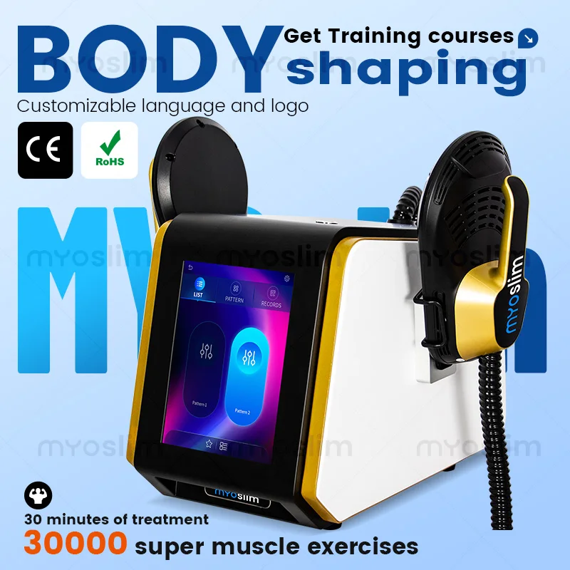 RF EMS آلة نحت الجسم MYOslim جديد نحت فقدان الوزن مدلك الكهرومغناطيسي الدهون التخسيس جهاز تحفيز العضلات