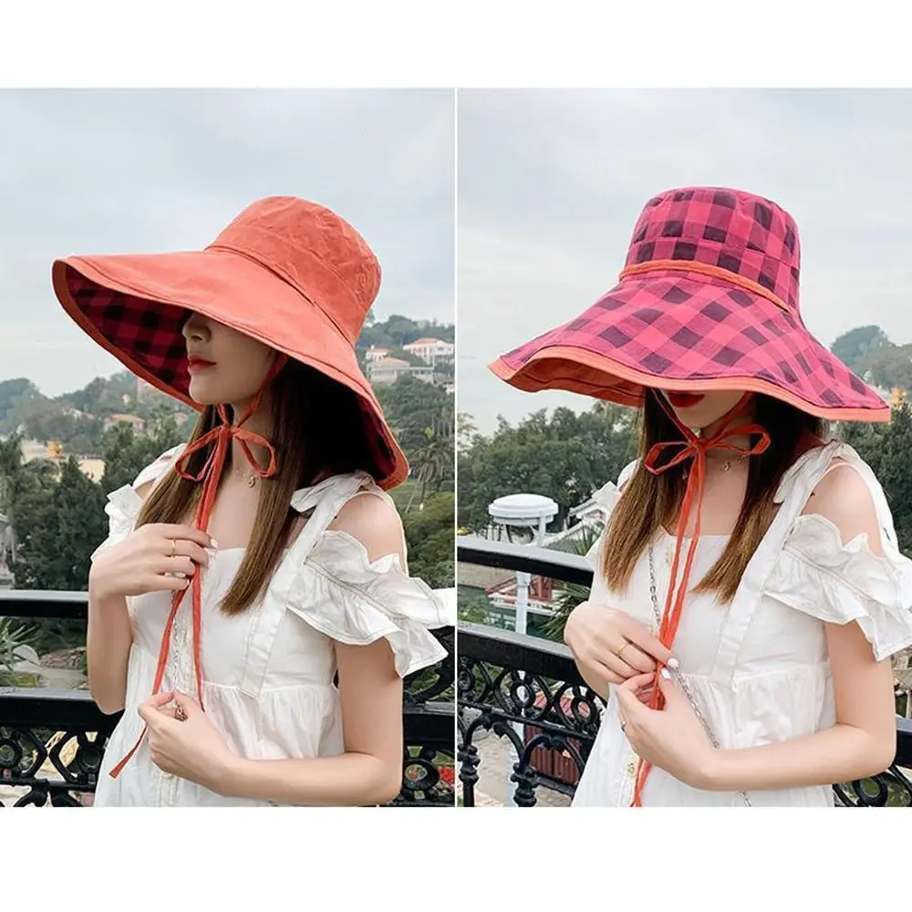 

Double-sided Fisherman Hat Foldable Elegance Summer Wide Brim Sunhat Quick-drying UV Protection Sun Protection Hats