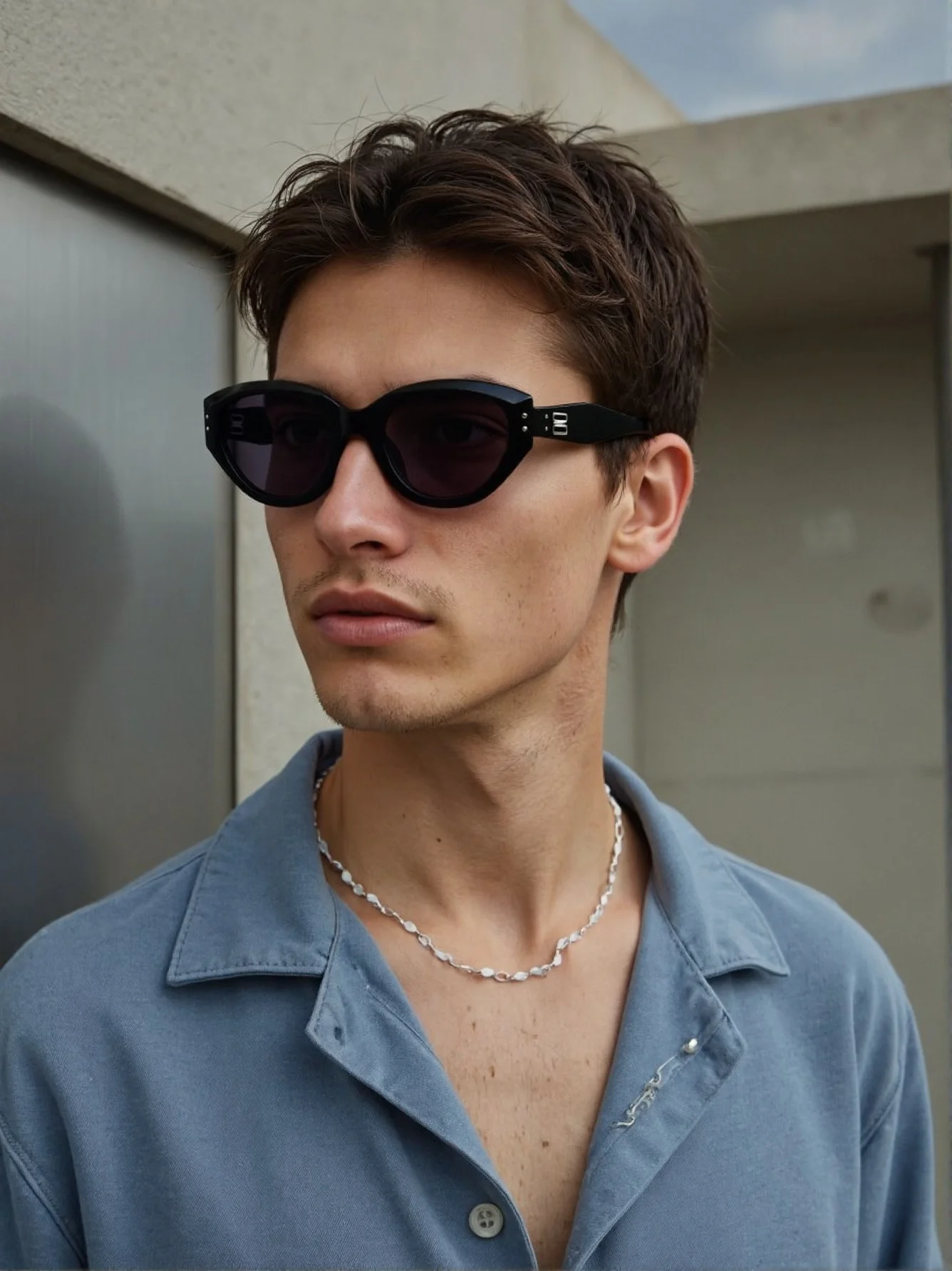 Neue Brille mit schmalem Rahmen, trendige Retro-Katzenaugen-Sonnenbrille mit hohem Sinn.