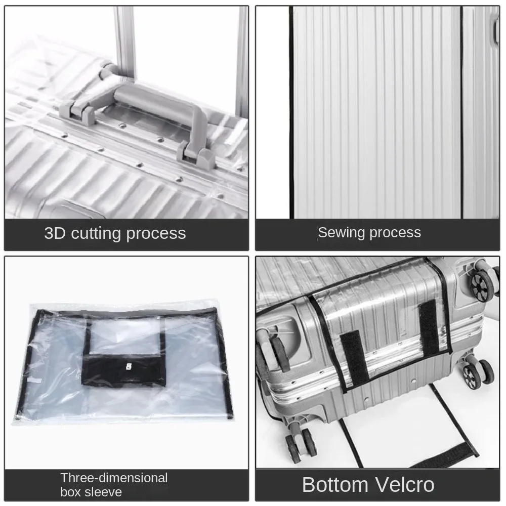 غطاء واقي للأمتعة مقاوم للماء ، غطاء حقيبة شفاف ، واقي ضد الخدش ، مقاوم للغبار ، ملحق سفر ، 18-30 بوصة