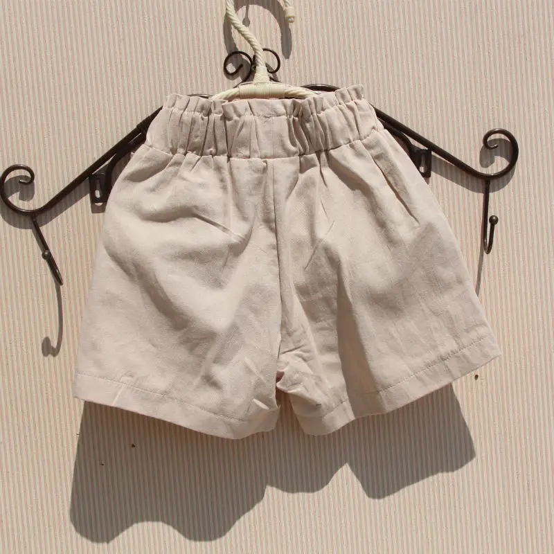 Summer Children's Shorts Casual Solid White Pants Teenage School Girl Clothes Hot Beach Trousers Bow Kids for Girls Shorts 2-16T