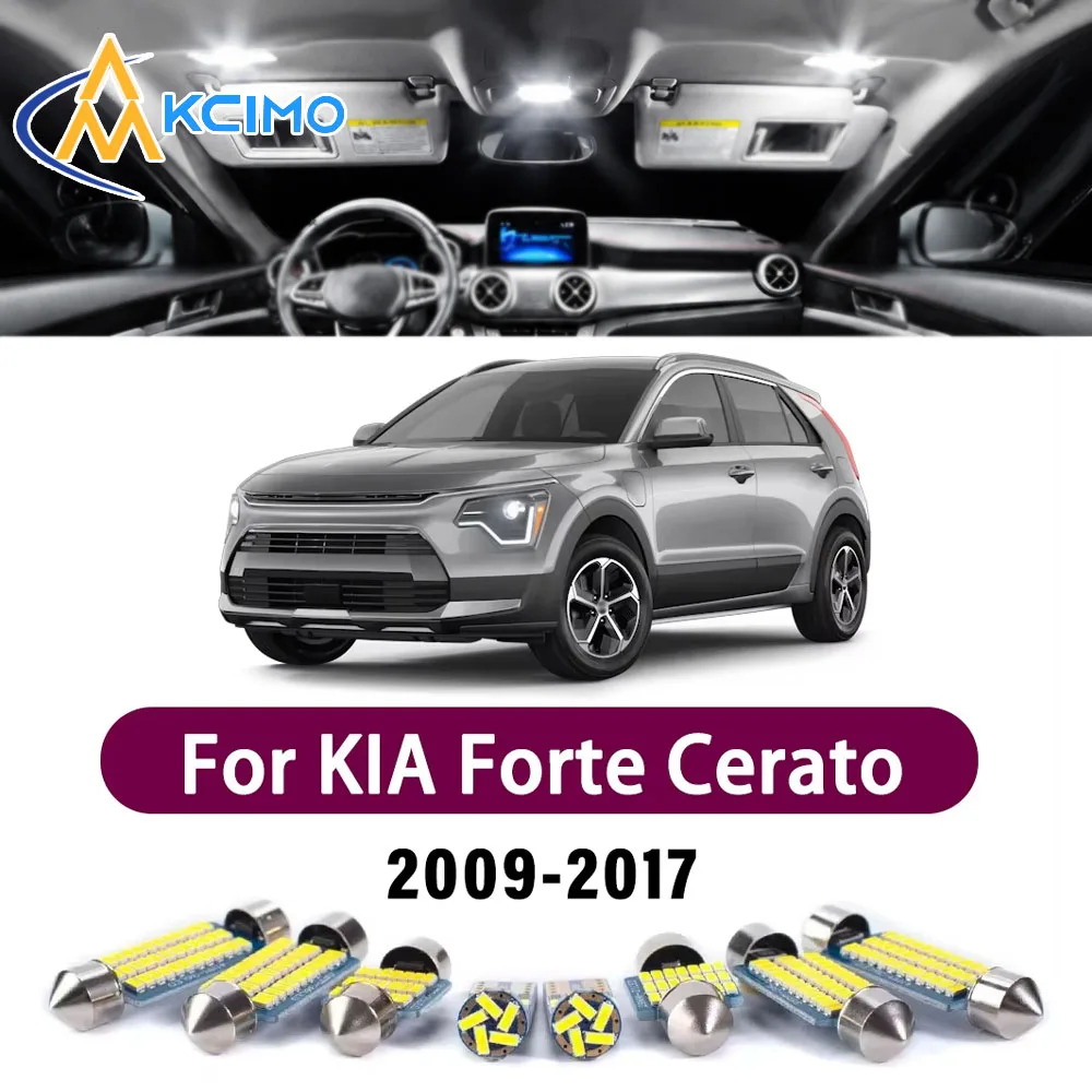 

High Lumen CANBUS Error Free LED Interior Light Kit For KIA Niro EV Plug-in 2016-2023 Door Trunk Reading Dome Lamp Bulbs Set