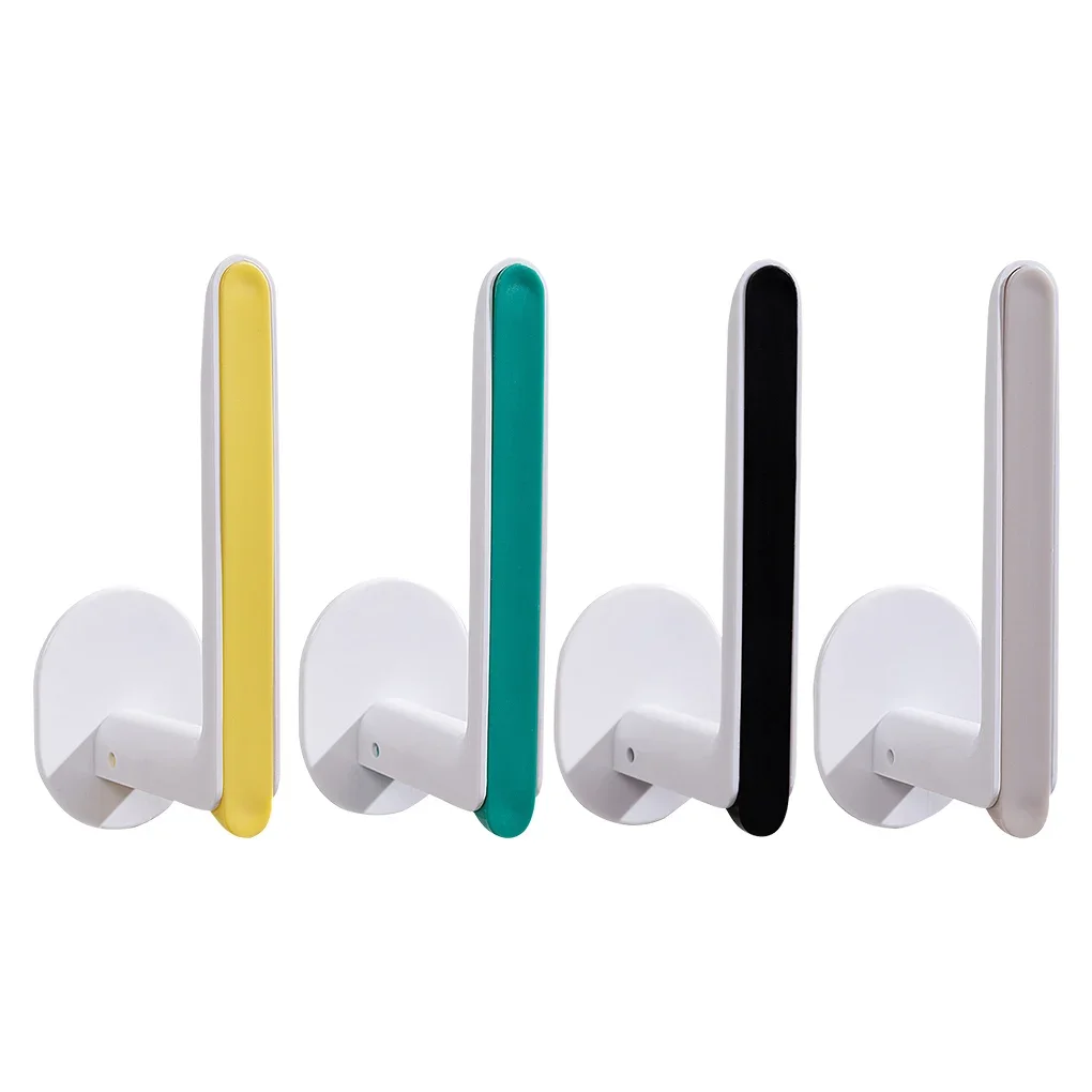 New 1PC Storage Hanger L Shape Plastic Wall Mounted Towel Holder Self-adhesive Roll Paper  Bathroom Kitchen  Rack