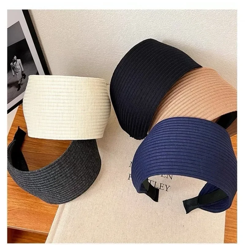 Modisches, extra breites Haarband, Kopfbedeckung, gestrickter Turban-Kopfwickel für Frauen und Mädchen, hübsche und niedliche Haar-Accessoires – Detail 3
