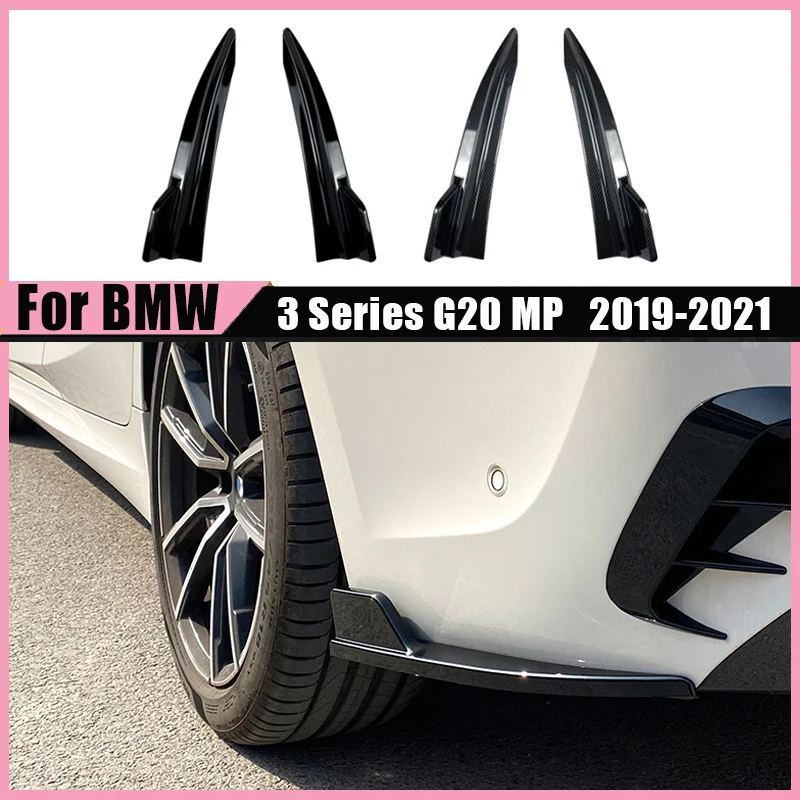 

Rear Bumper Diffuser Side Splitters For BMW 3 Series G20 320i 325i 330i M Sport 2019 2020 2021 Car Accessories Body Kit Tuning