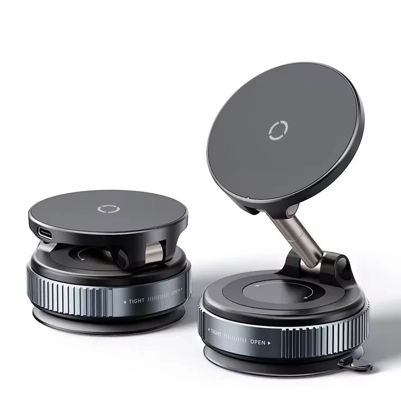 

K007 S Vacuum Magnetic Car Phone Holder wireless charger Mirror Gym Bath Shower Stand for iPhone 17 16 15 14 13 Pro Max Samsung