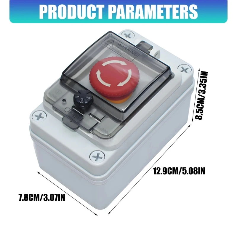  Industrial Control Emergency Stop Button Box High Current Capacity for Motor