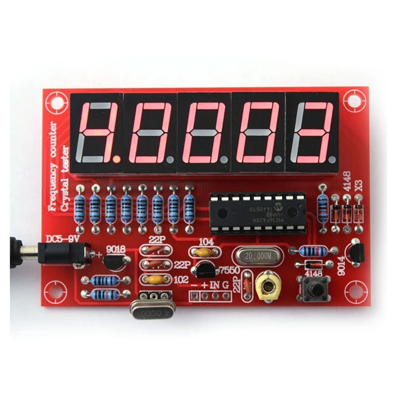 Retail 50 MHz Crystal Oscillator Frequency counter Testers DIY Kit 5 Resolution Digital Red