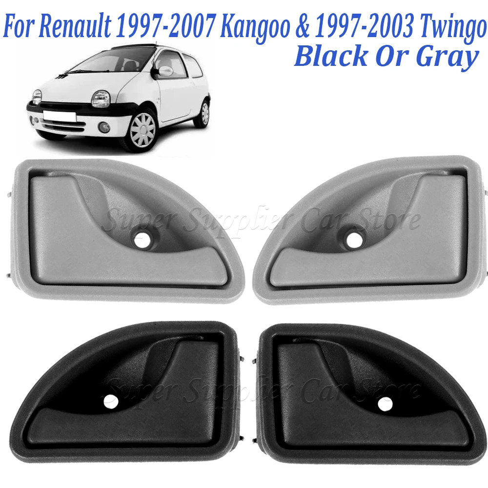 Nouveau pour Renault 1997-2007 Kangoo & 1997-2003 Twingo 8200247802 82002478 une paire poignée de porte intérieure de voiture bouton avant gauche droit