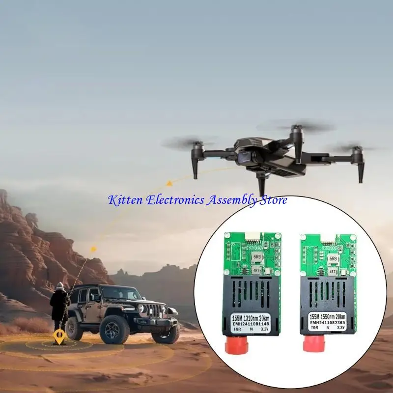 96GD Módulo transceptor óptico TTL altamente velocidade para transmissão dados 5.5V-26V 1550nm/1310NM para VCC