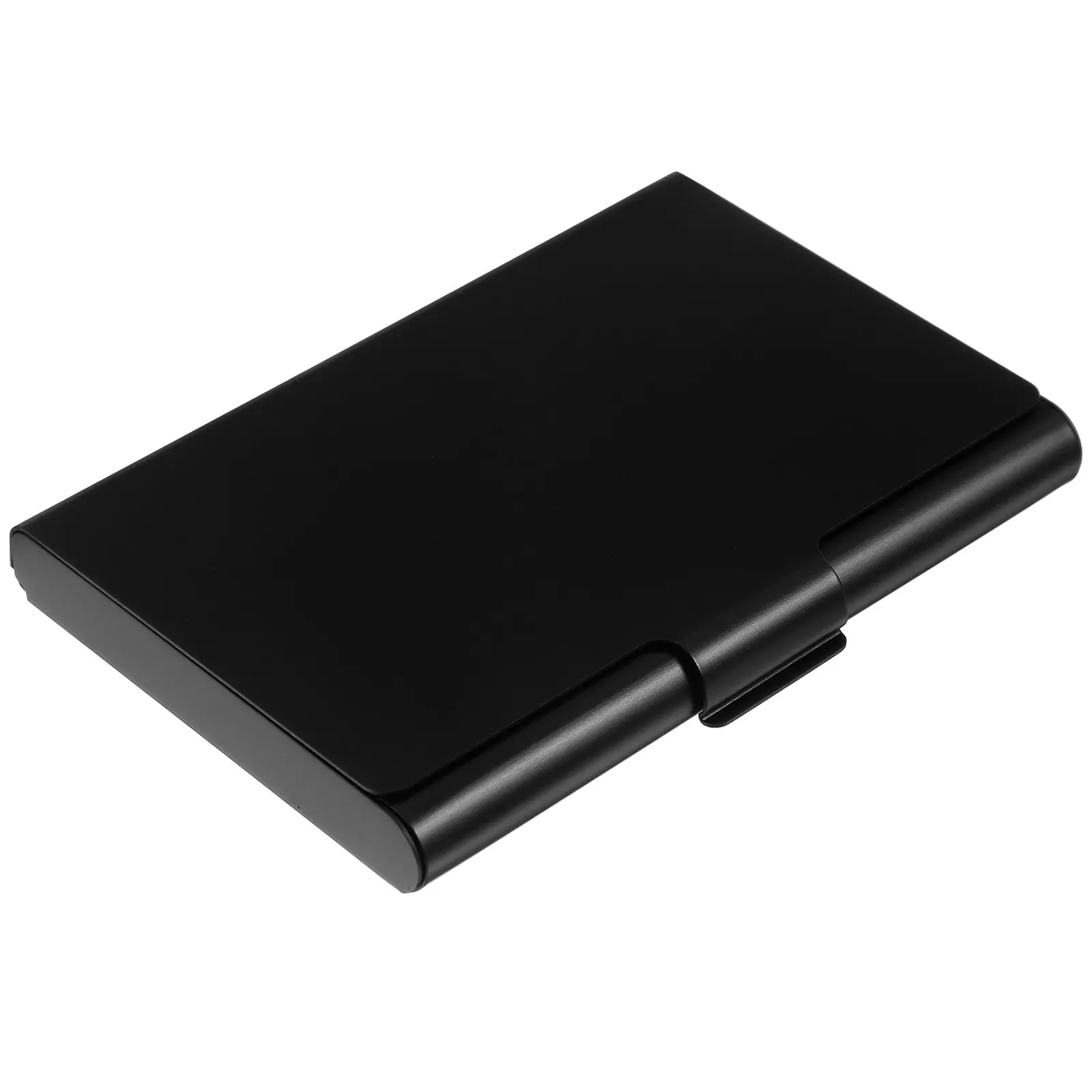 Heavy Duty Aluminium Business Card Box Desktop Card Holder Organizer Multi Function Portable for Office Clinic