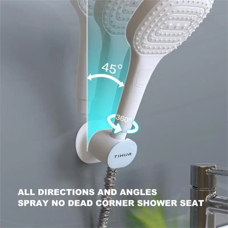 Shower Head Holder Adjustable Self-Adhesive Showerhead Bracket Punch-free Wall Mount Suction Cup Hook SPA Bathroom Universal