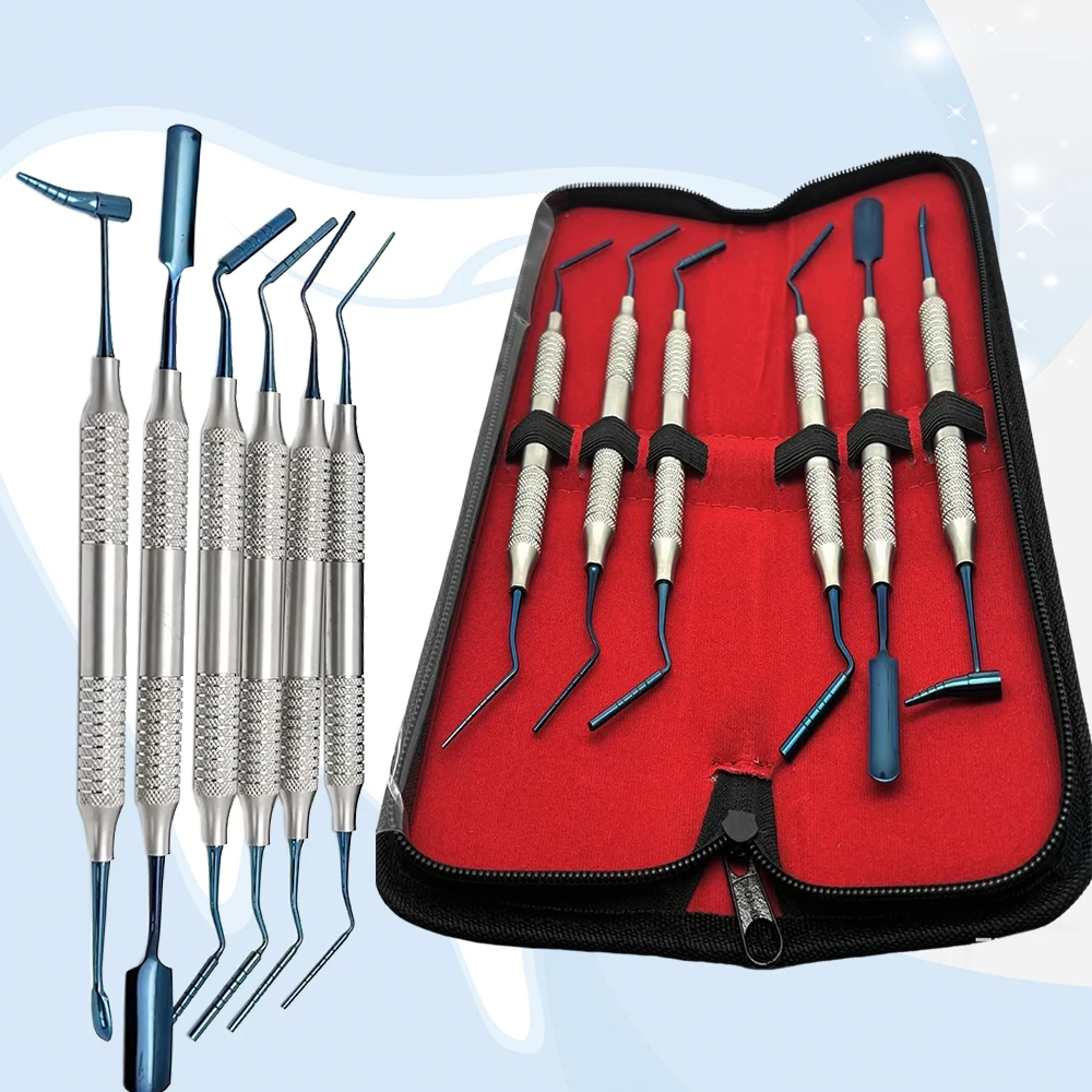 6Pcs Autoclavable Stainless Steel Dental Bone Graft Filler Kit Spatula for Implant Tissue Augmentation Clinic Use