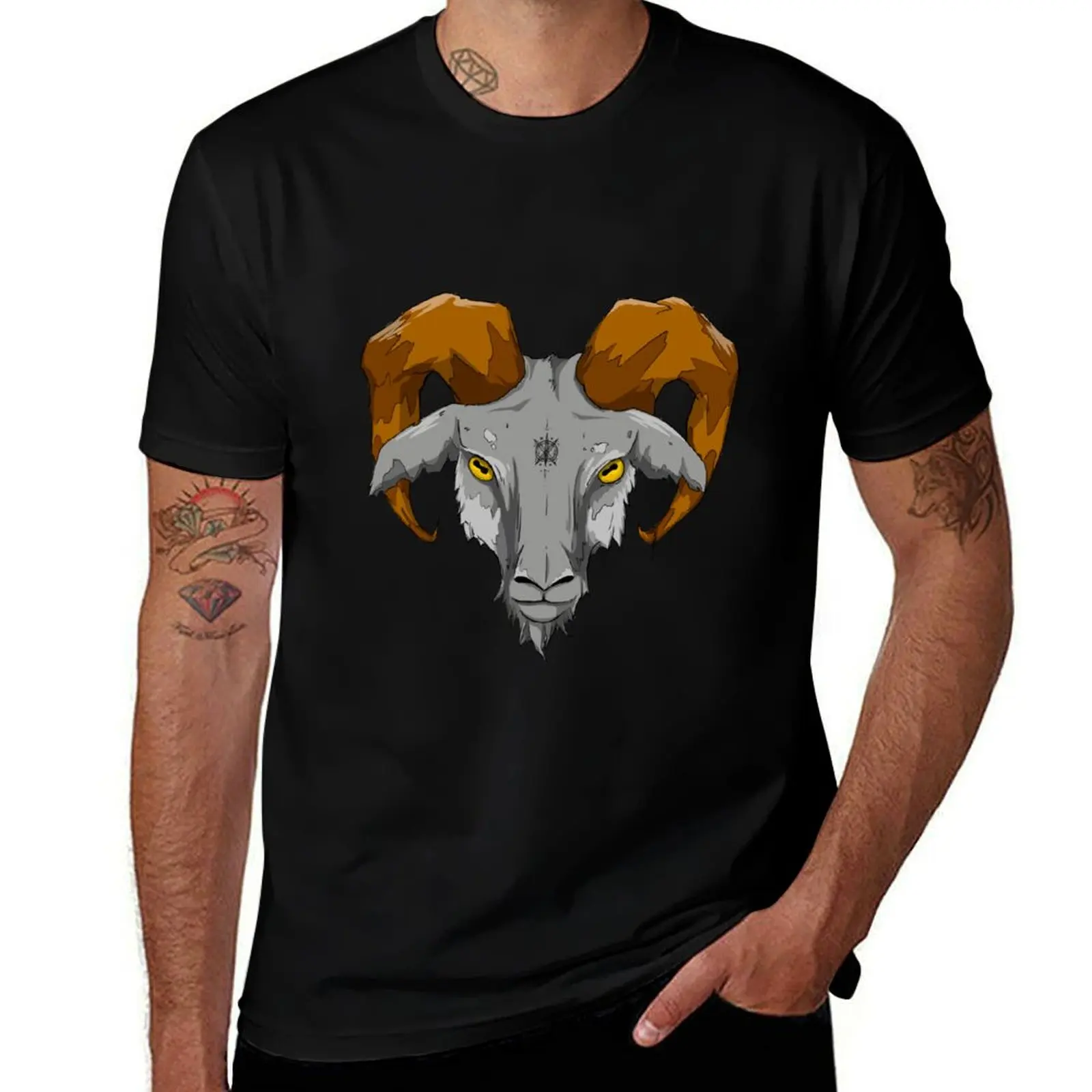 

Goat Mask T-Shirt hippie clothes blacks Men's t-shirts