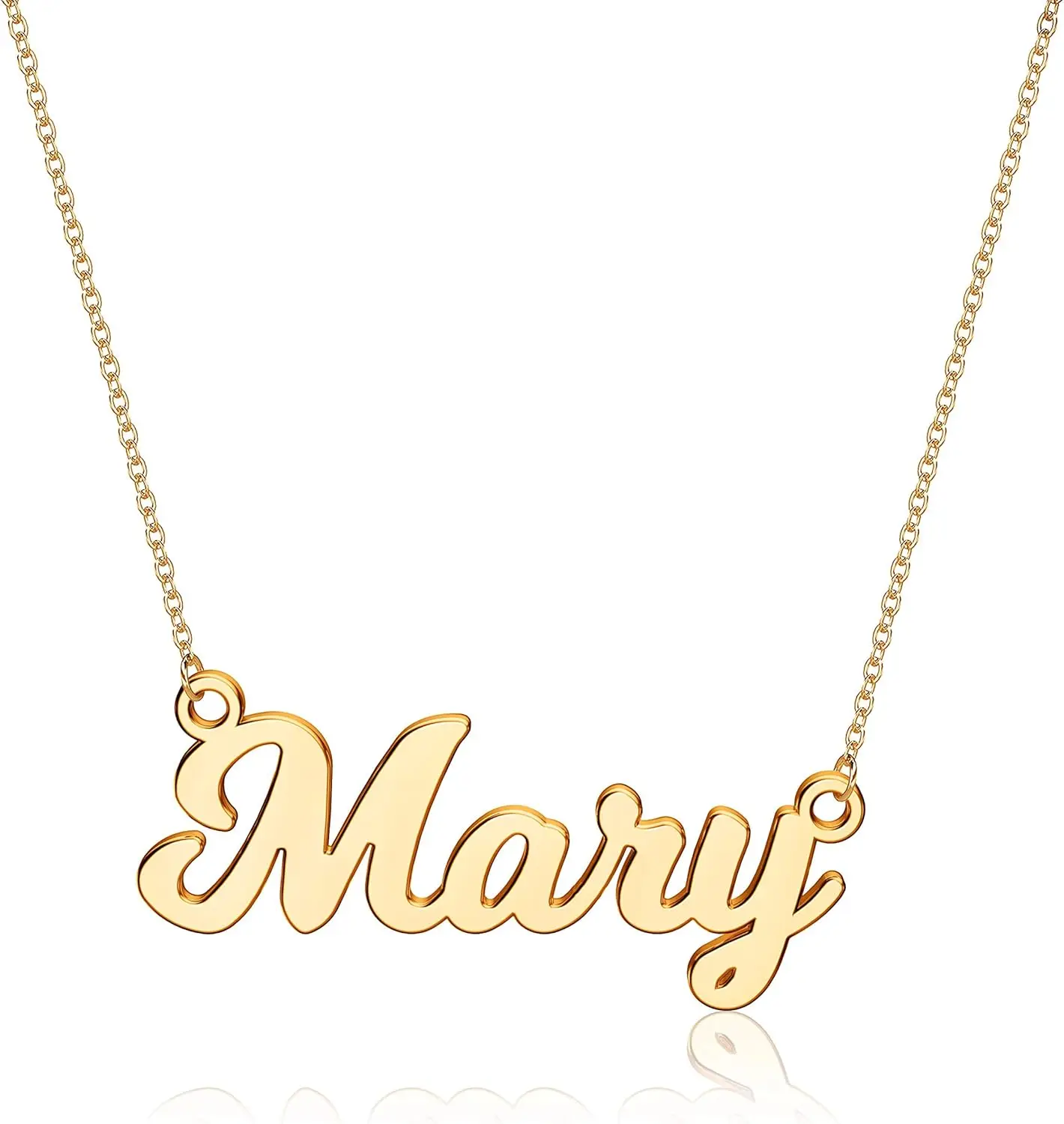 

Персонализированное именное ожерелье Ursteel, позолоченное 14-каратным золотом, изящное именное колье-жетон, ювелирное украшение с именем на заказ