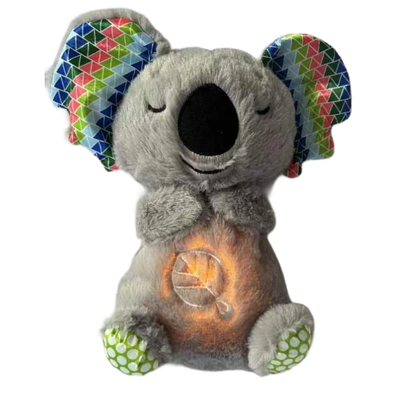 Juguete de peluche para bebés desde el nacimiento, luz nocturna suave y relajante que respira y se ilumina, regalo para niñas o niños