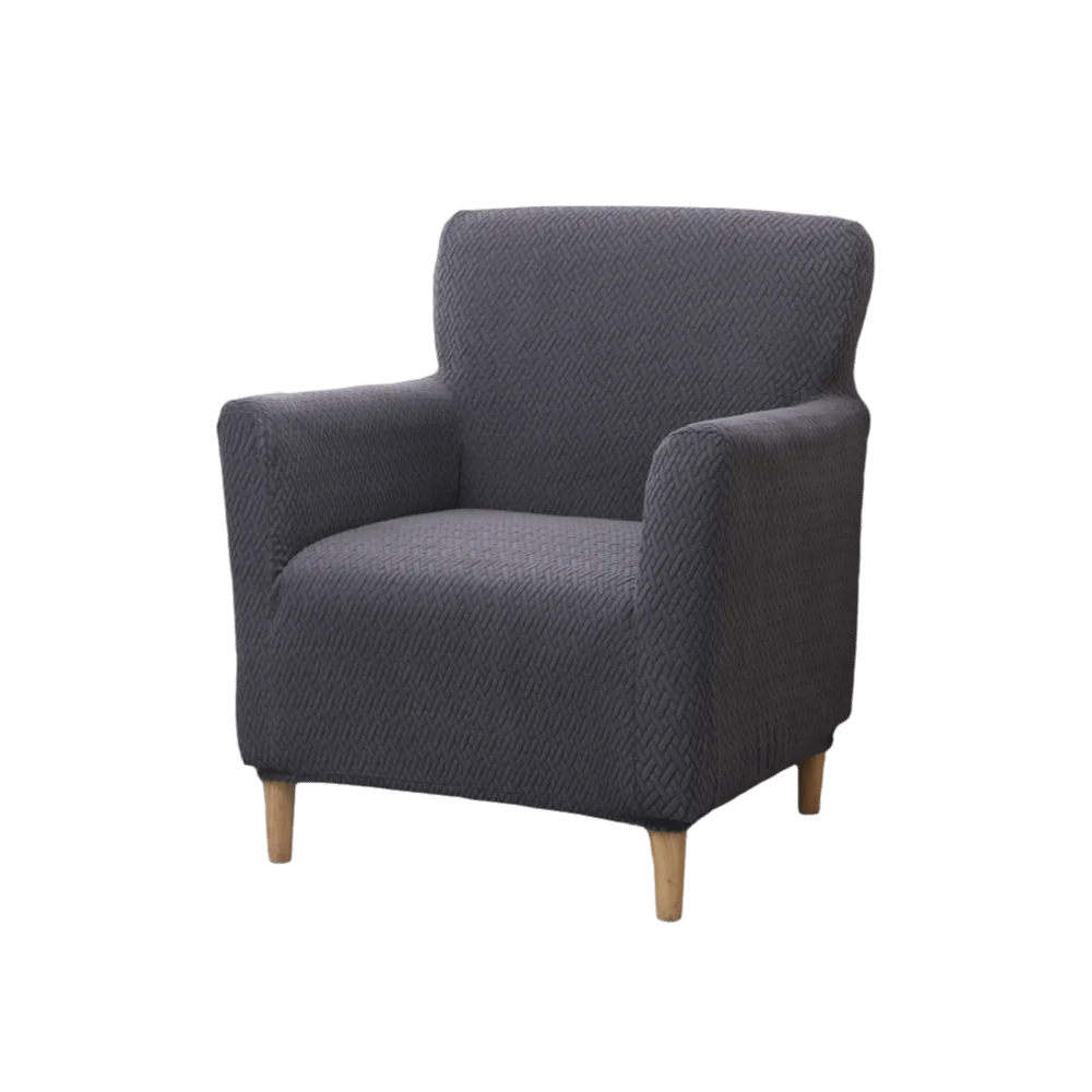 Jacquard Pattern Club Chair Cover Stretch Spandex Elastic Tub Sofa Cover Non Slip Dust-proof Armchair Slipcover For Bar Counter