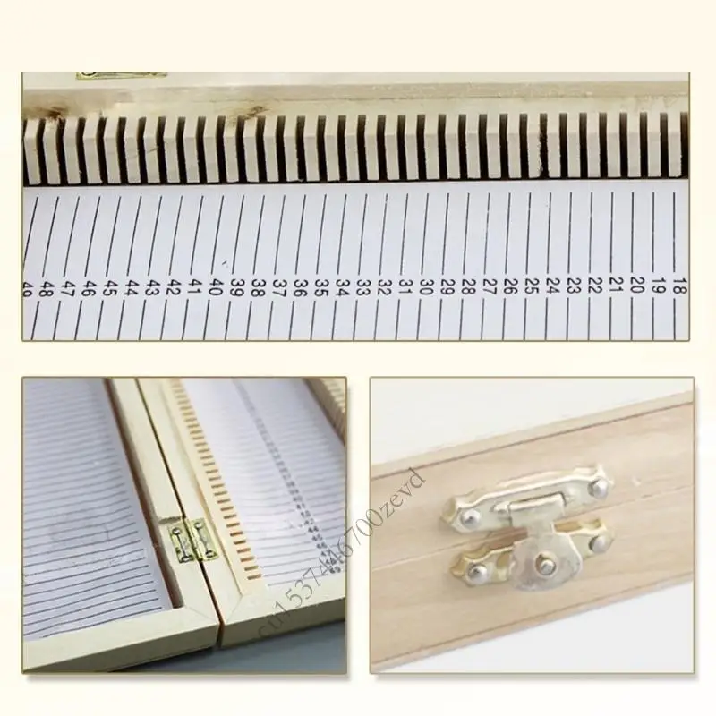 50pcs بيولوجيا الزجاج الزجاج المعدة شرائح المجهر مع العينات مع مربع التخزين الخشبي مشبك المعادن المصنوعة يدويا الصلبة p9yb