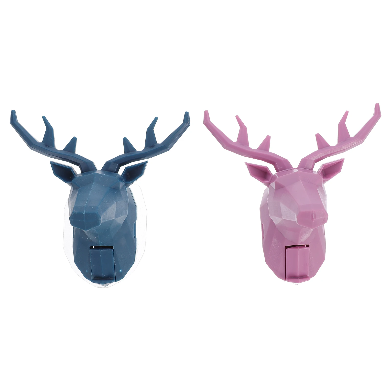 

2Pcs Deer Head Wall Hooks ABS Material Home Decor Bathroom Kitchen Organizer Coats Hats Scarf Stylish Easy Clean Modern