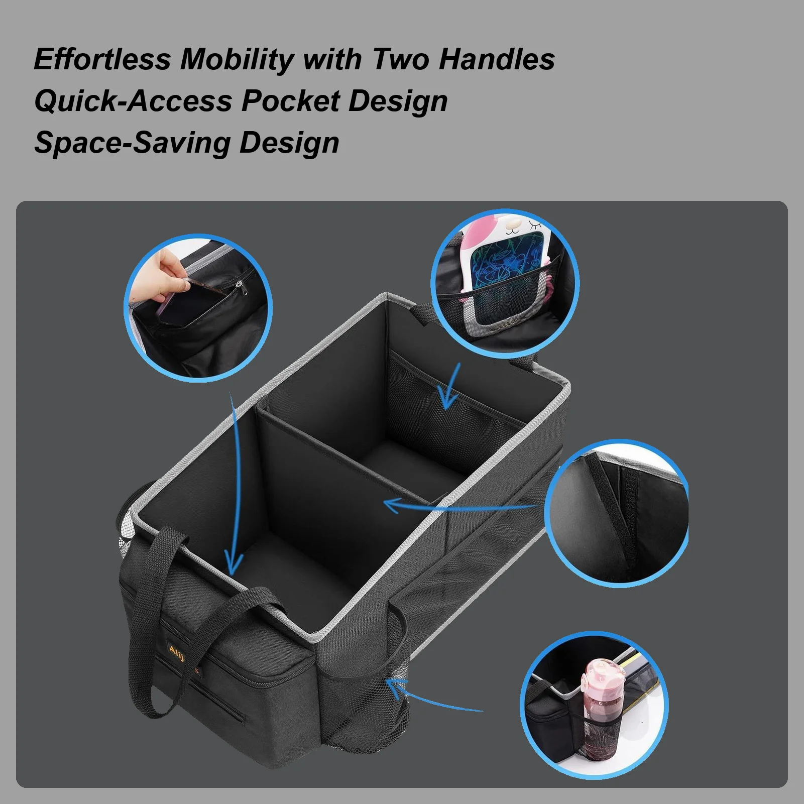 

SUV Trunk Organizer Foldable Large Capacity Box Auto Back Seat Storage Container For Truck Sedan Pickup Scooter SUV Cargo Tools