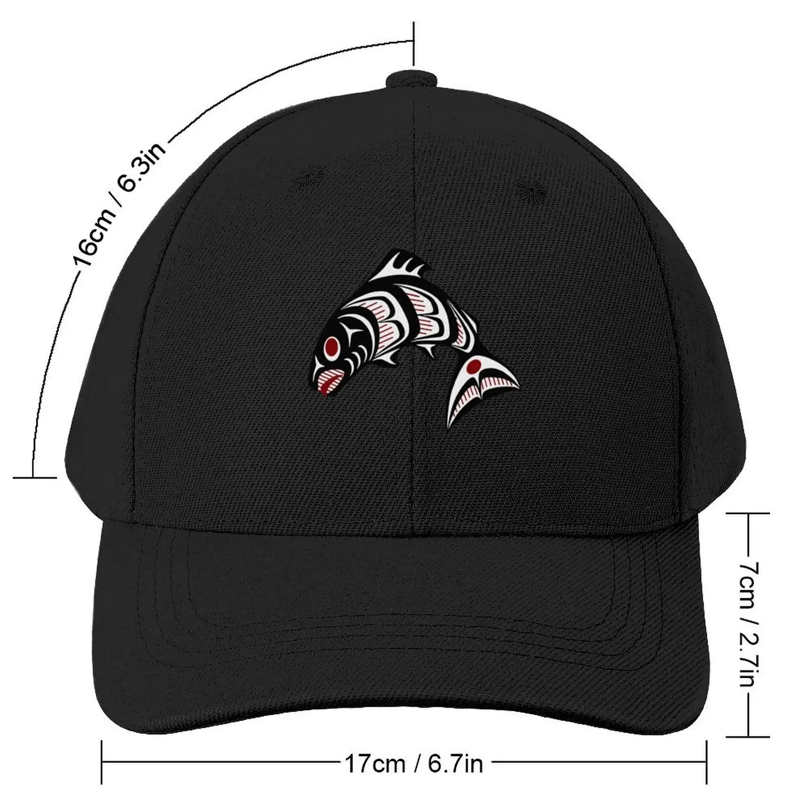 Northwest Pacific coast Haida art Salmon Baseball Cap Trucker Hat Visor New In The Hat Woman Men's