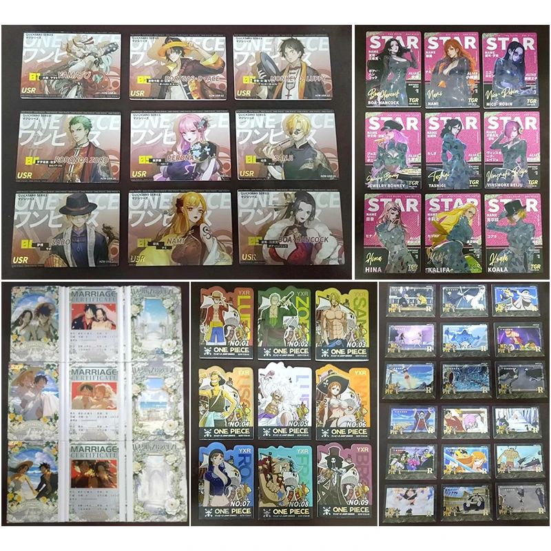 Anime One Piece USR TGR SP HZT STR PR YXR SSR UR Cards Luffy Zoro Ace Sanji Nami Hancock Perona Yamato Vivi Collection Cards
