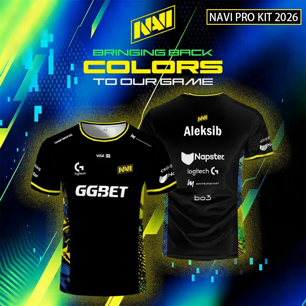 NAVI Esports Club 26 Jerseys CS2 Major Game Breathable Quick-Drying T shirts Customizable Men's Women Short-Sleeve Tee Fan Gift