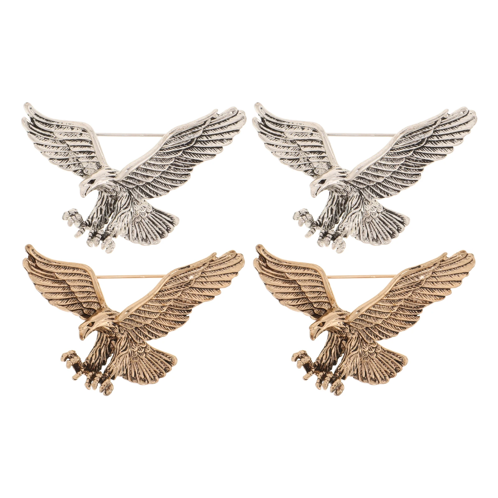 

4pcs Vintage Women Clothes Lapel Pin Alloy Jewelry Women Brooch Pin Clothes Backpack Eagle Brooch Hats Scarves Gifts