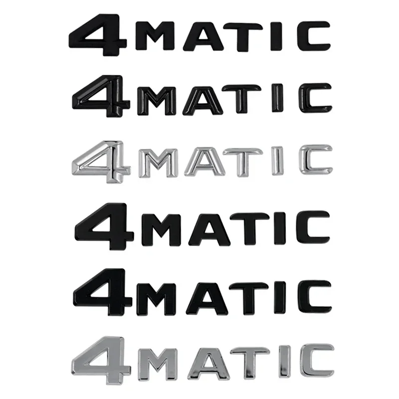 3D ABS Logo 4MATIC Emblem Car Trunk Badge For Mercedes AMG E C S GLC GLA GLS CLA W204 W205 W212 X156 4 Matic Sticker Accessories