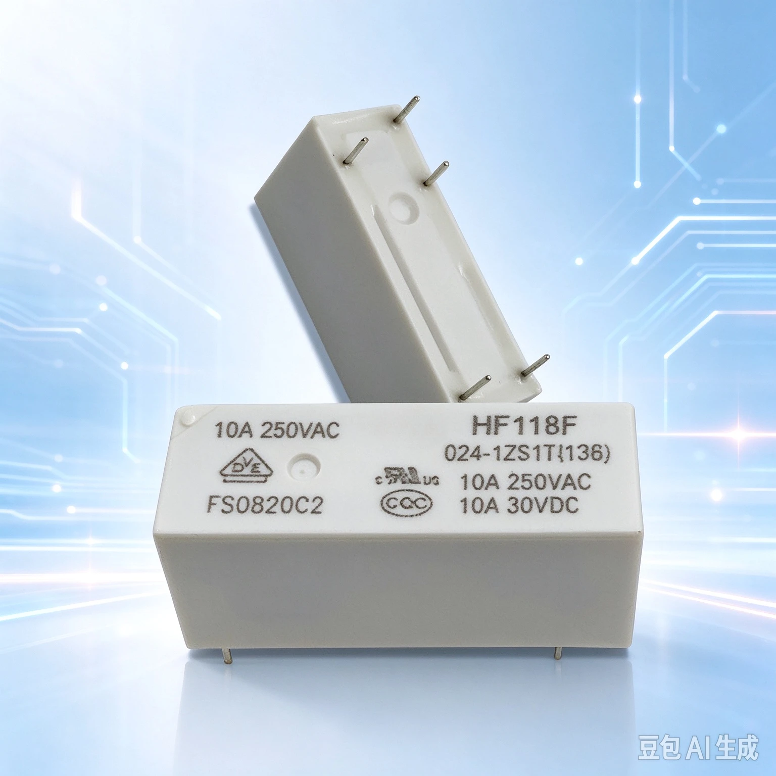 10pcs  Power HF118F 5Pin 10A Relay for Load Switching