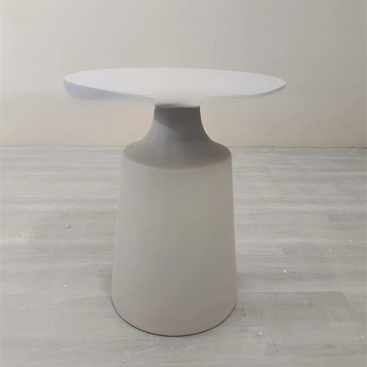 Coffee table wabi-sabi wind living room household small corner table small apartment Nordic cement round tea table