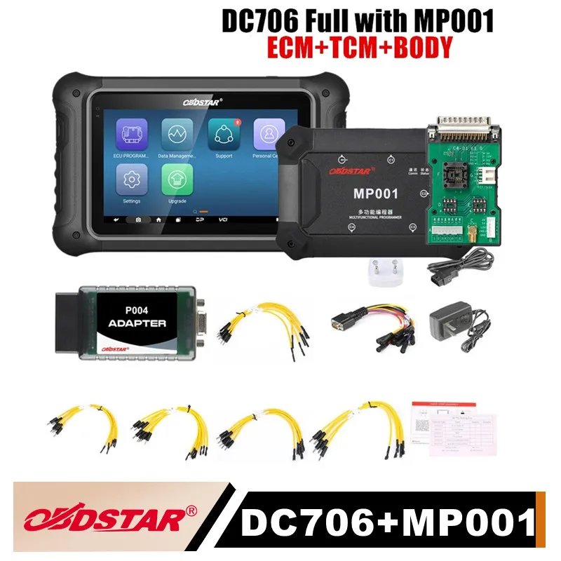 Full Version OBDSTAR DC706 ECU Tool with MP001 Set for Car and Motorcycle ECM/ TCM/ BODY ECU Clone
