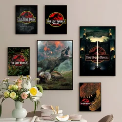 Dinosaur Jurassic Park Movie DIY Sticky Poster Fancy Wall Sticker for Living Room Bar Decoration Wall Decor