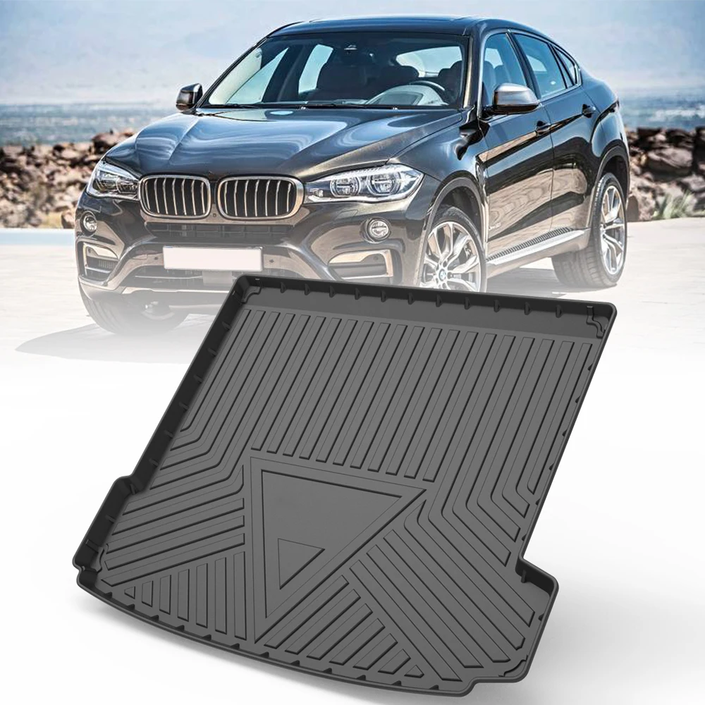 

TPE Car Rear Trunk Mat Storage Box Pad For BMW X6 2009 2010 2011 2012 2013 2014 2015 2016 -2019 Waterproof Rubber Car Cargo Mats