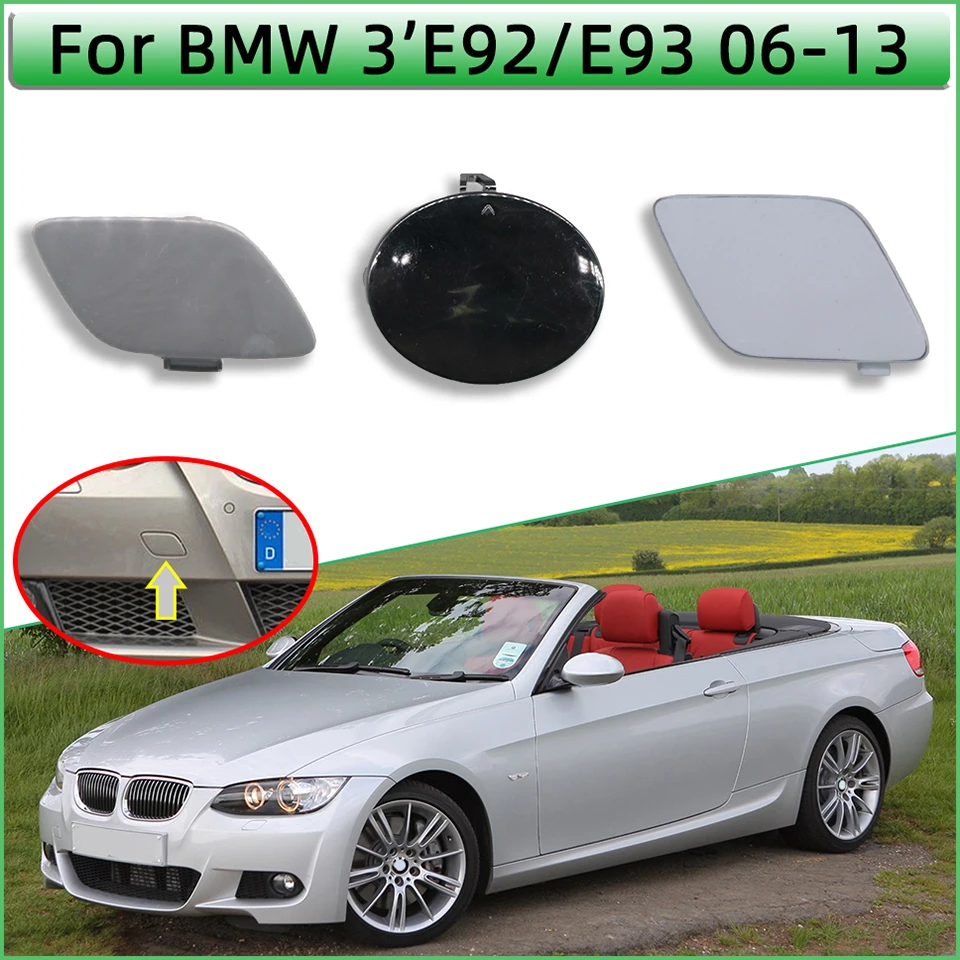 For BMW 3 E92/E93 Lci M-Sport 06-13 Front Bumper Towing Hook Cap Cover Trailer Shell 51110034358 51117256104 51118035799