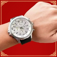 Special and external rotating bezel high quality grey dial new men's quartz chronograph full function 44mm